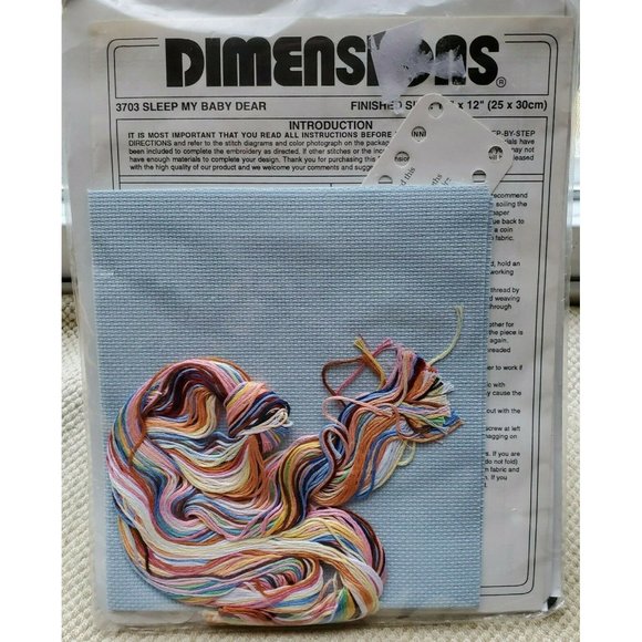 1991 Dimensions Counted Cross Stitch Prayer Sleep My Baby Dear New Sealed 1991 - Picture 5 of 5